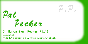 pal pecker business card